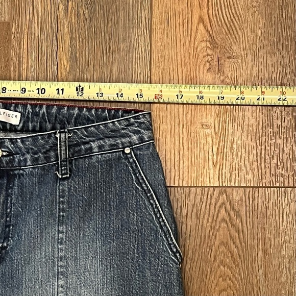 Y2K Tommy‎ Hilfiger ERO-ERO Carpenter Jeans Crop Capri Med Blue Denim Women's 10 - Picture 13 of 13